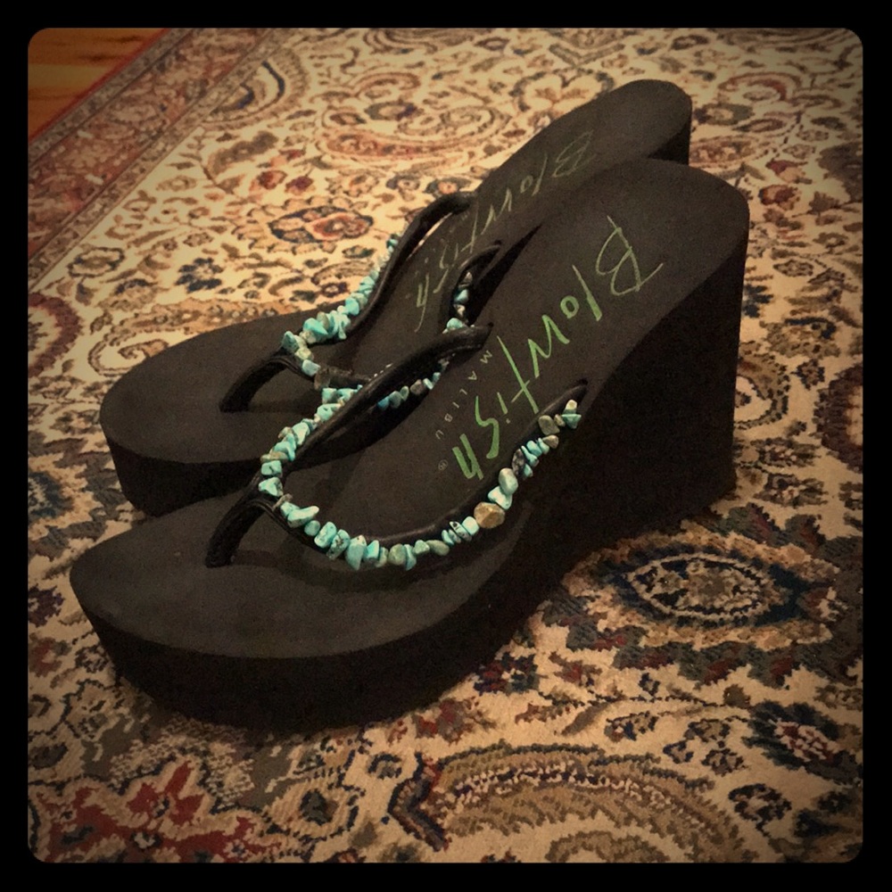 Blowfish platform thong sandals